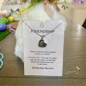 LA Rocks Sterling Silver Friendship Necklace Reversible Picture Frame Pendant